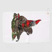 Gnome Riding a Sloth Golfhandtuch (Horizontal)