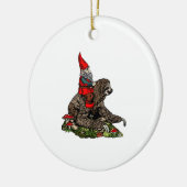 Gnome Riding a Sloth Keramik Ornament (Links)