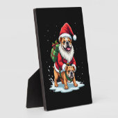Gnome Riding English Bulldog Christmas Xmas Boys G Fotoplatte (Seite)