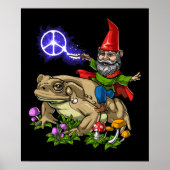 Gnome Riding Frog Poster (Vorne)