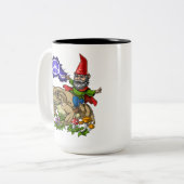 Gnome-Riding Zweifarbige Tasse (Vorderseite Links)