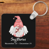 Gnome Sagittarius Astrologie Signaturengel Schlüss Schlüsselanhänger (Rückseite)
