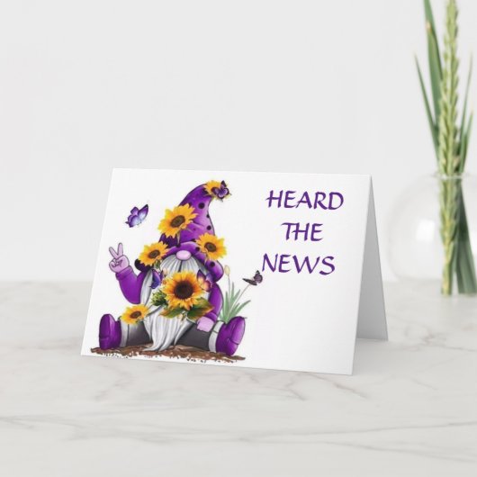 GNOME SAGT GLÜCKLICH "70. GEBURTSTAG" KARTE (Vorderseite)