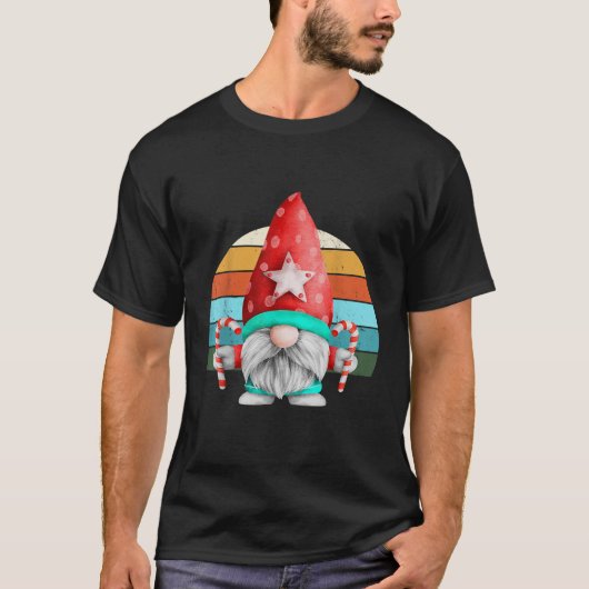 Gnome Santa Christmas Tree Lights Xmas Teens T-Shirt (Vorderseite)