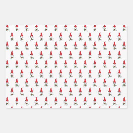 Gnome Santa Geschenkpapier Set (Vorderseite 2)