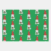 Gnome Santa Geschenkpapier Set (Vorderseite)