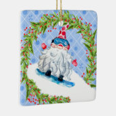 Gnome-Schnee-Boarding mit Kranz Keramikornament (Rechts)