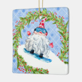 Gnome-Schnee-Boarding mit Kranz Keramikornament (Links)