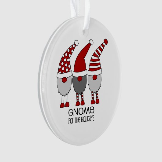 Gnome skandinavische Weihnachtsschmuck Ornament (Vorderseite)