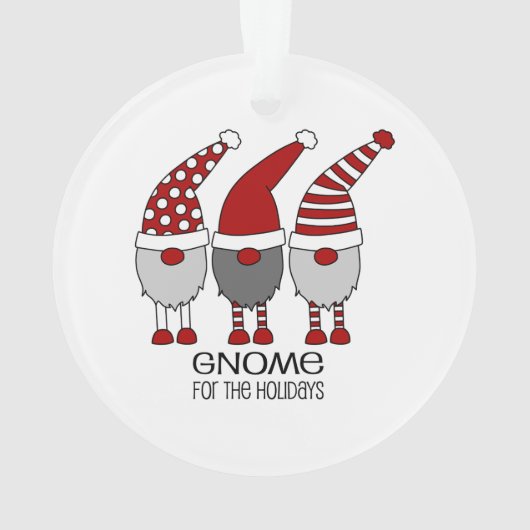 Gnome skandinavische Weihnachtsschmuck Ornament (Rückseite)