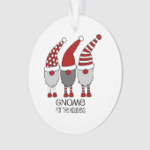 Gnome skandinavische Weihnachtsschmuck Ornament (Vorderseite)