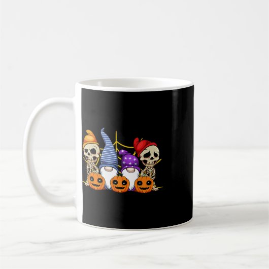 Gnome Skeleton Lazy Halloween Kostüm Niedlich Pump Kaffeetasse (Links)