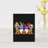 Gnome Skeleton Lazy Halloween Kostüm Niedlich Pump Karte (Gelbe Blume)