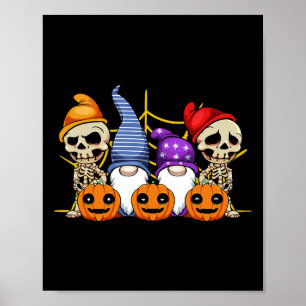 Gnome Skeleton Lazy Halloween Kostüm Niedlich Pump Poster