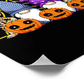 Gnome Skeleton Lazy Halloween Kostüm Niedlich Pump Poster (Ecke)