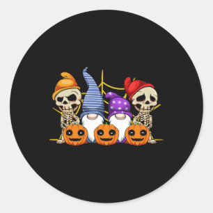 Gnome Skeleton Lazy Halloween Kostüm Niedlich Pump Runder Aufkleber
