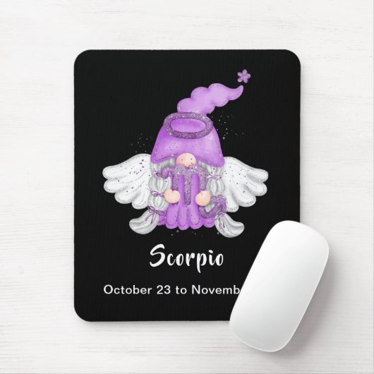 Gnome Skorpio Astrologie Signatur Angel Maus Pad Mousepad (Mit Mouse)