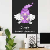 Gnome Skorpio Astrologie Signatur Engel 40 x 50 Po Poster (Heimbüro)