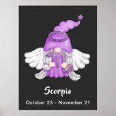 Gnome Skorpio Astrologie Signatur Engel 40 x 50 Po Poster (Vorne)