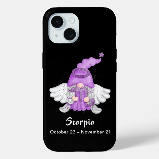 Gnome Skorpio Astrologie Signatur Engel Case-Mate iPhone Hülle (Rückseite)