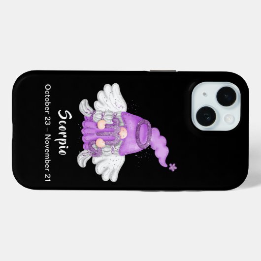 Gnome Skorpio Astrologie Signatur Engel Case-Mate iPhone Hülle (Rückseite (Horizontal))