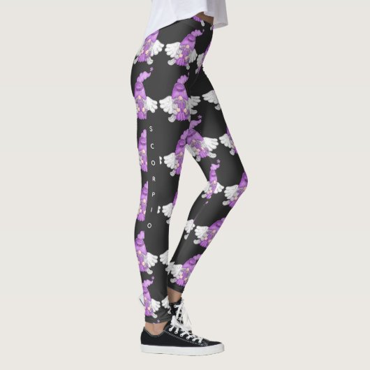 Gnome Skorpio Astrologie Signatur Engel Leggings (Rechts)