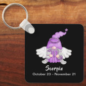 Gnome Skorpio Astrologie Signatur Engel Schlüsselanhänger (Vorderseite)