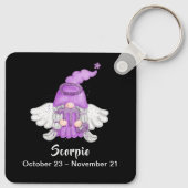 Gnome Skorpio Astrologie Signatur Engel Schlüsselanhänger (Rückseite)