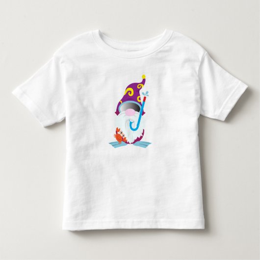 Gnome Snorkeling Funny Beach Kleinkind T-shirt (Vorderseite)