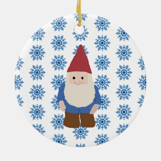 Gnome Snowflake Illustration Kunst, Dichtung und M Keramik Ornament (Hinten)
