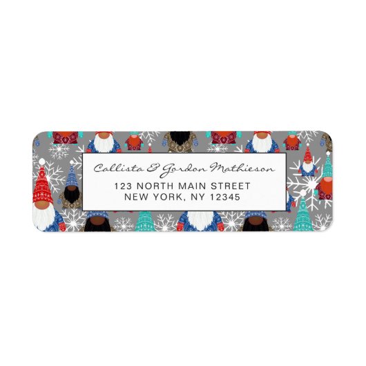 Gnome Snowflake Illustrationen Weihnachtsmuster (Vorne)