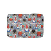 Gnome Snowflake Illustrationen Weihnachtsmuster Badematte (Vorderseite)