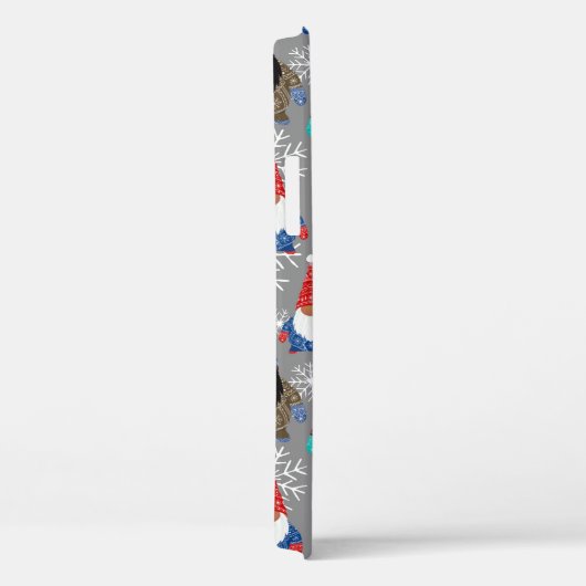 Gnome Snowflake Illustrationen Weihnachtsmuster Case-Mate iPhone Hülle (Rückseite / Rechts)