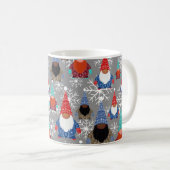 Gnome Snowflake Illustrationen Weihnachtsmuster Kaffeetasse (VorderseiteRechts)