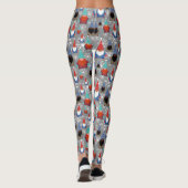 Gnome Snowflake Illustrationen Weihnachtsmuster Leggings (Rückseite)