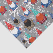 Gnome Snowflake Illustrationen Weihnachtsmuster Seidenpapier (Ausschnitt)