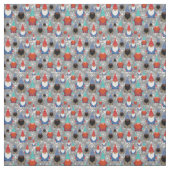Gnome Snowflake Illustrationen Weihnachtsmuster Stoff (Muster)