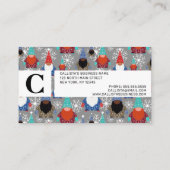 Gnome Snowflake Illustrationen Weihnachtsmuster Terminkarte (Rückseite)