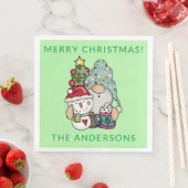 Gnome Snowman Weihnachts-Party Serviette (Beispiel)