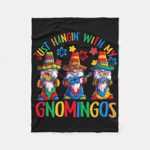 Gnome Sombrero Gnomingos 3 Gnomes Cinco De Fleecedecke