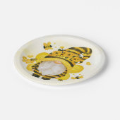 Gnome Sonnenblume und BienenBaby-Dusche | Geburtst Pappteller (Schrägansicht)