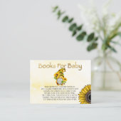 Gnome Sonnenblumen und Bienenbücher für Baby Visitenkarte (Stehend Vorderseite)