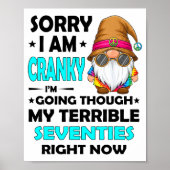 Gnome Sorry I'm Cranky Im Going Through My Terribl Poster (Vorne)