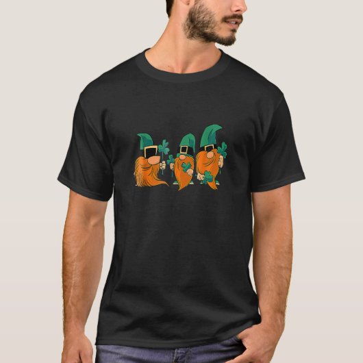 Gnome St Patrick Day Irish Green Saint Patrick Luc T-Shirt (Vorderseite)