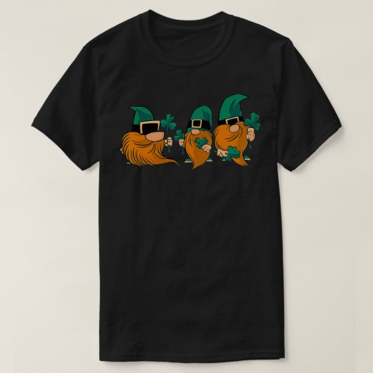 Gnome St Patrick Day Irish Green Saint Patrick Luc T-Shirt (Design vorne)
