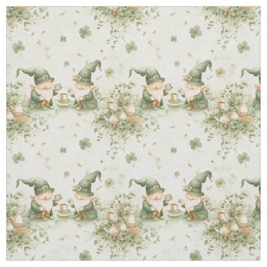 Gnome St. Patrick Irish Coffee Party Pattern Stoff (Muster)