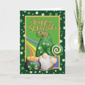 Gnome St. Patrick's Day Card Feiertagskarte (Vorderseite)