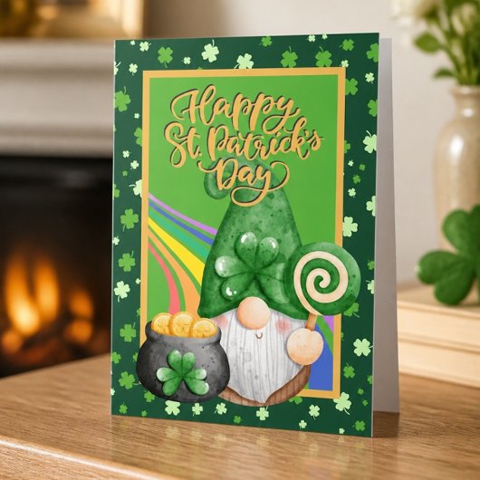 Gnome St. Patrick's Day Card Feiertagskarte