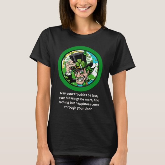 Gnome St Patrick's Day Decoration St Patrick's Ble T-Shirt (Vorderseite)