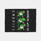 Gnome St Patricks Day Gnomes Shenanigans Celebrat Fleecedecke (Vorderseite (Horizontal))